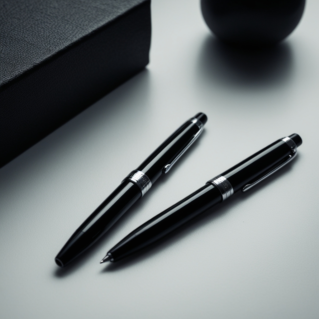 Leonardo_Phoenix_09_black_plain_pen_with_white_background_2 Pen - Image 1